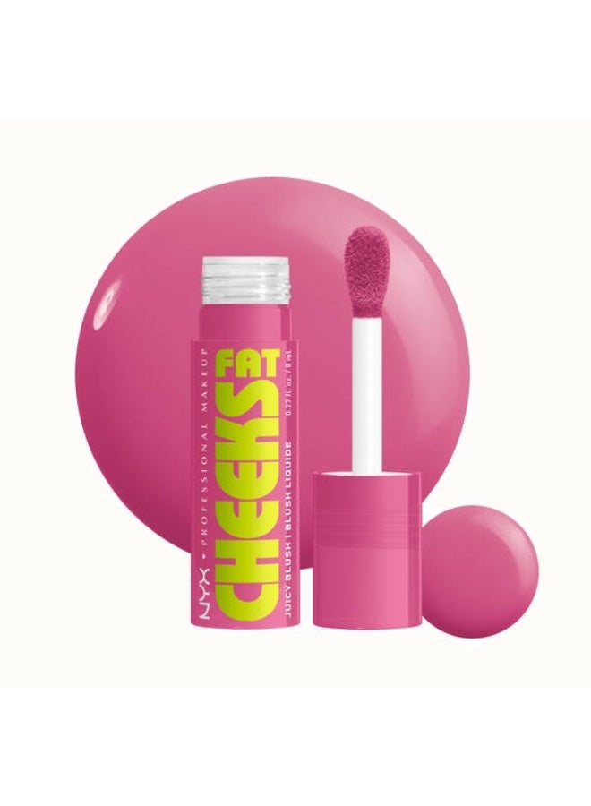 NYX PROFESSIONAL MAKEUP Fat Cheeks Juicy Liquid Blush, 07 - Plum Pop - Image 1